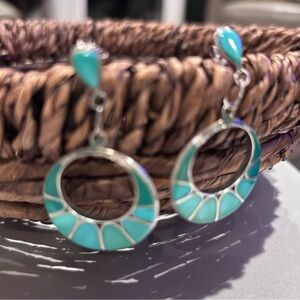 Silver and Turquoise Earrings